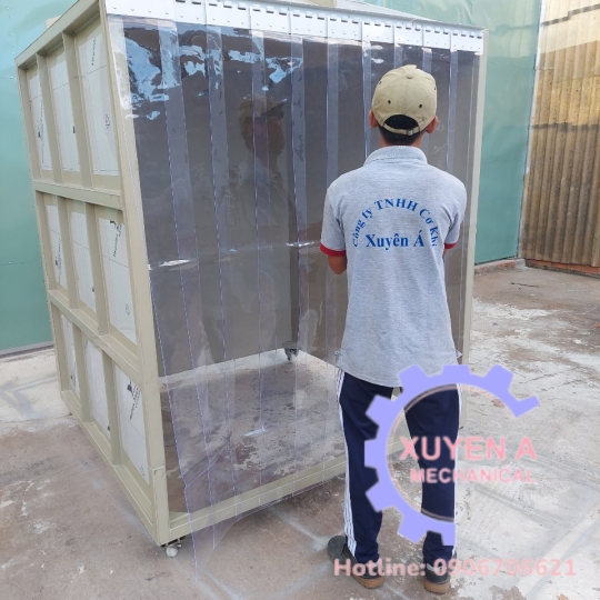 CHỤP HÚT DI ĐỘNG RÈM NHỰA